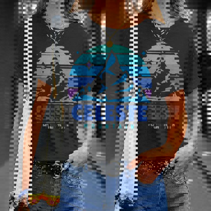 レトロ セレステ ヴィンテージデザイン 山遊び ビデオゲーム Tシャツ 彼女への贈り物