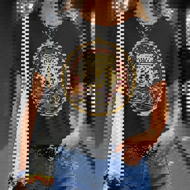 レトロ ルート66 ロードトリップ ヴィンテージ アドベンチャー Tシャツ 彼女への贈り物