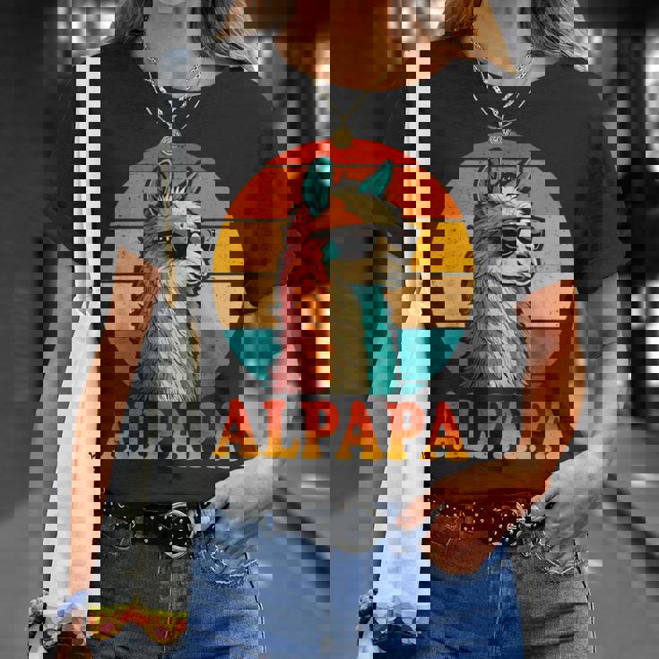 レトロ ヴィンテージ Alpapa アルパカ 恋人 ラマ 父の日 Tシャツ 彼女への贈り物