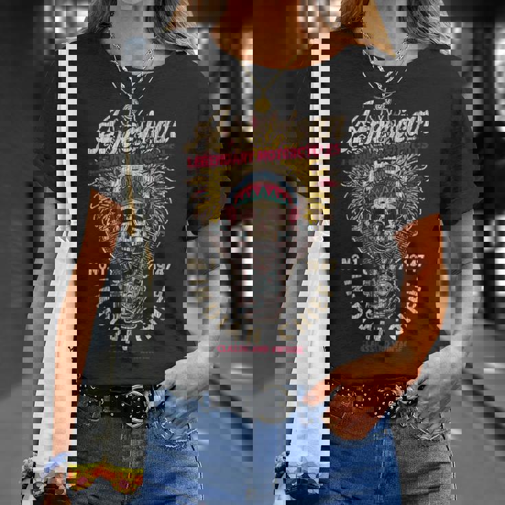 レトロ ヴィンテージ アメリカンバイク インディアン ネイティブ バイカーズギフト Tシャツ 彼女への贈り物