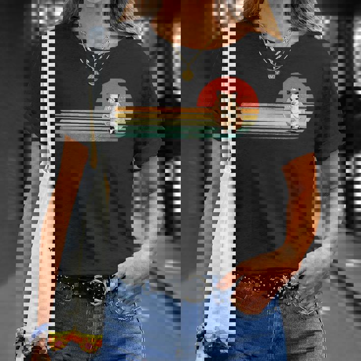 レトロ ヴィンテージ カワイイ ハムスター げっ歯類 ペット 動物 ハムスター 恋人 Tシャツ 彼女への贈り物