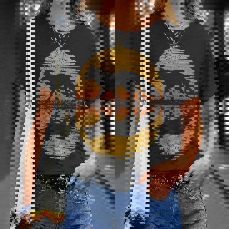 レトロ ヴィンテージ キツネ 反射 70年代 80年代 犬 動物 Tシャツ 彼女への贈り物