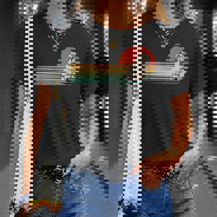 レトロ ヴィンテージ シーズー 子犬 ペット 犬 恋人 シーズー ママ お父さん Tシャツ 彼女への贈り物