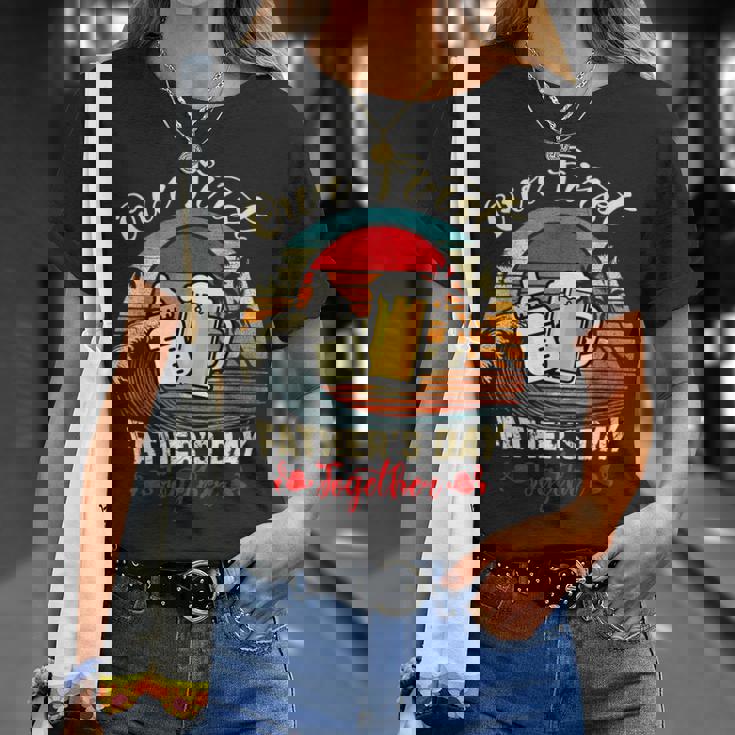 レトロ ヴィンテージ 父の日 初めての父の日 一緒に Tシャツ 彼女への贈り物