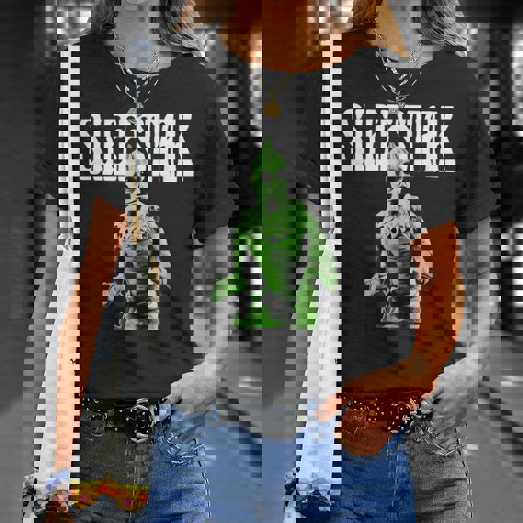 レトロなスリースタック爬虫類エイリアンのグラフィック。 Tシャツ 彼女への贈り物