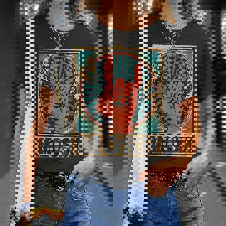 レトロなヴィンテージサインオブザホーンモッシュヘビーロックミュージック Tシャツ 彼女への贈り物