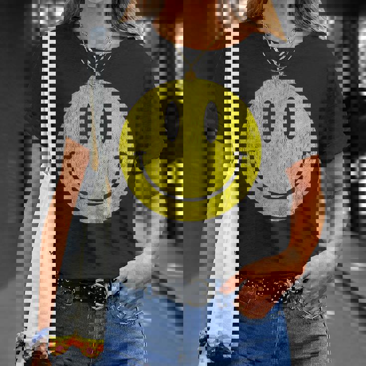 レトロアシッドハウス 80年代90年代ヴィンテージスマイルtシャツ アンティーク調 Tシャツ 彼女への贈り物