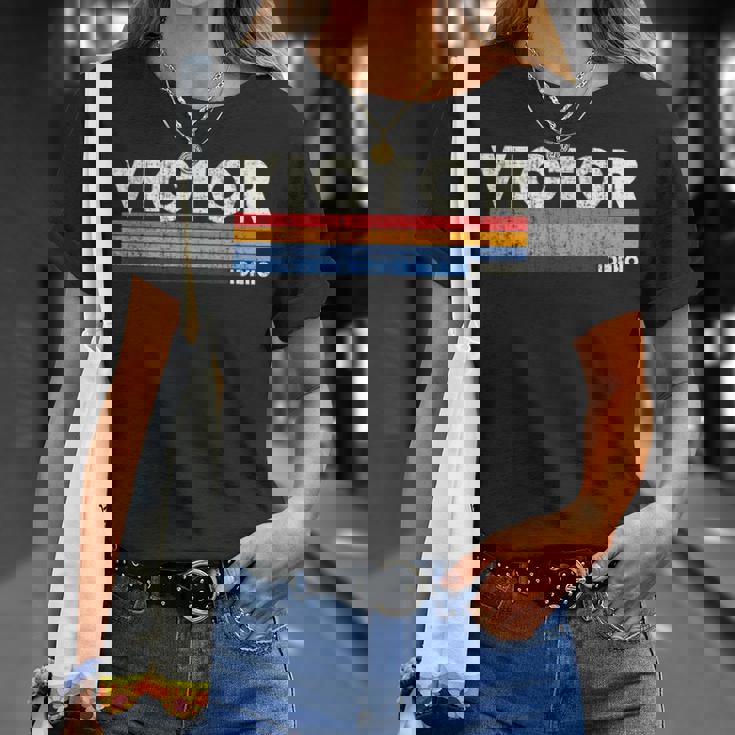 レトロヴィンテージ 70年代 80年代スタイル ビクター、Id Tシャツ 彼女への贈り物