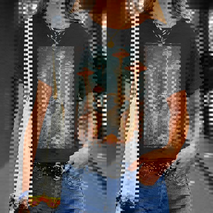 レトロ日本アニメ怪獣モンスターナマケモノセルフィー東京ufo Tシャツ 彼女への贈り物