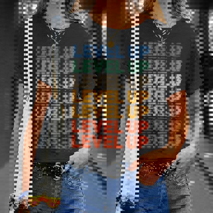 レベルアップ ビデオゲーム ゲーム レトロ ゲーマー Tシャツ 彼女への贈り物