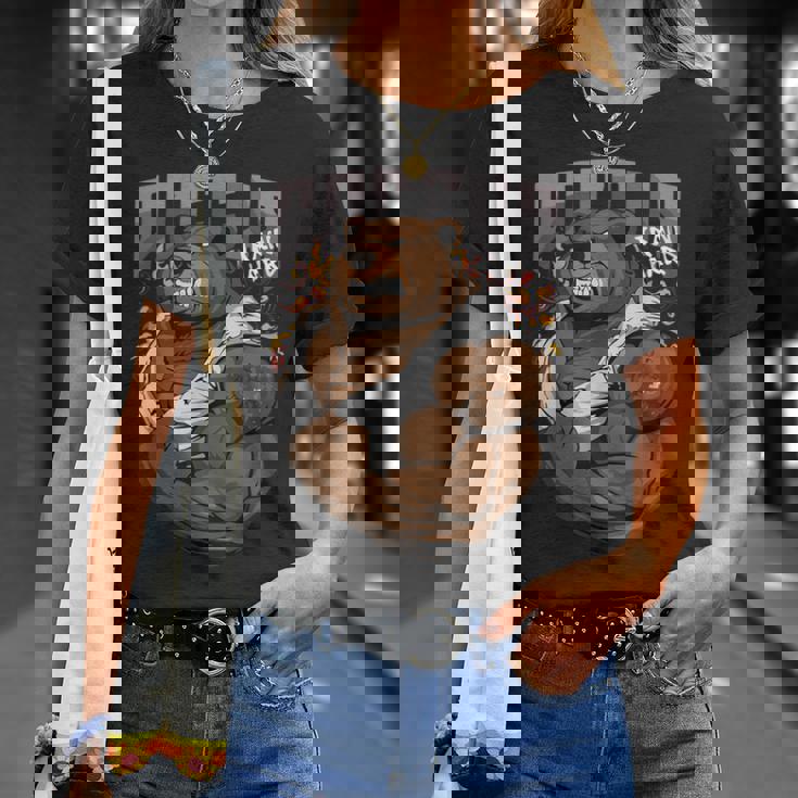 ロシアンベア ジム ストロングベア 動物 ロシア 国立動物 Tシャツ 彼女への贈り物