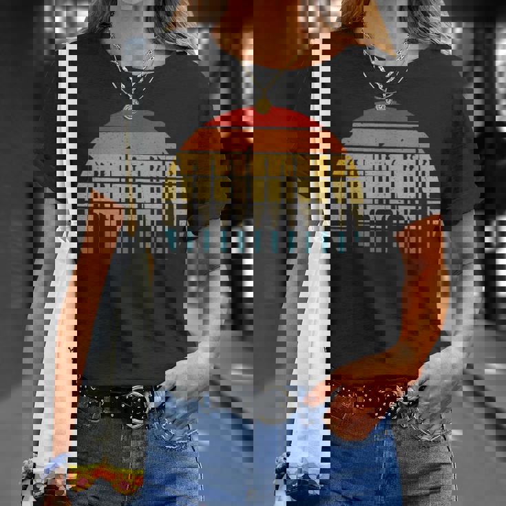 ロックピッキングレトロサンセット ロックピッカーとロックスミス Tシャツ 彼女への贈り物