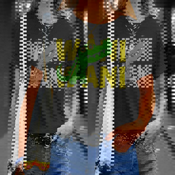 ワニ 鰐 クロコダイル イラスト 爬虫類 おもしろ かわいい おしゃれ ワニ好き Tシャツ 彼女への贈り物