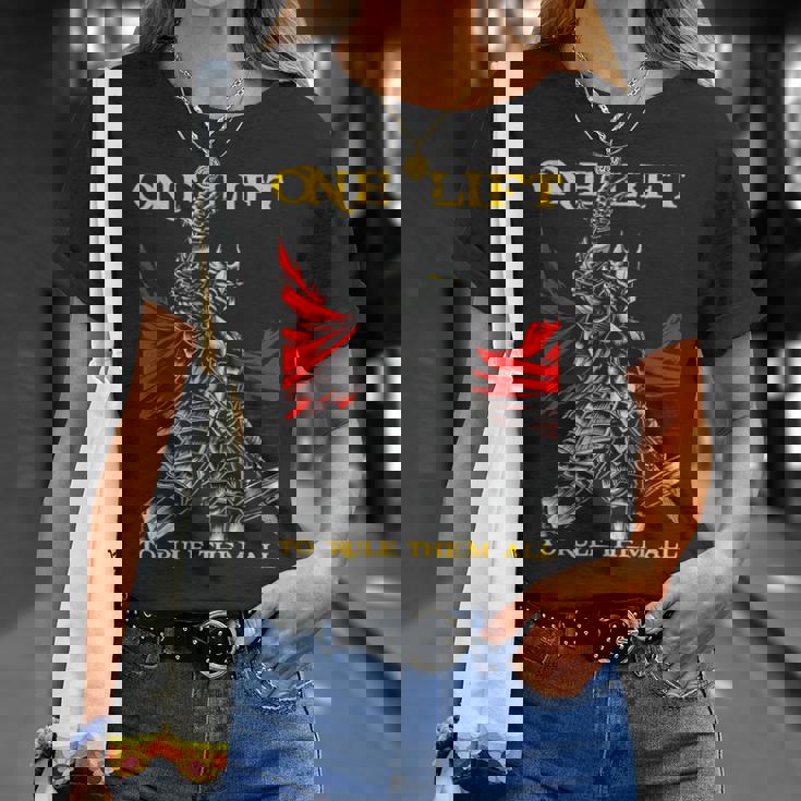 ワンリフトでボディビルディングジムワークアウトトレーニングをすべて支配。 Tシャツ 彼女への贈り物