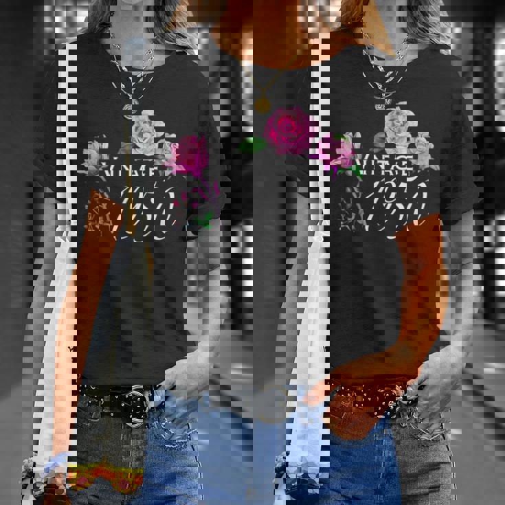 ヴィンテージ 1950 ピンクローズ 75歳 75歳 誕生日 母の日 Tシャツ 彼女への贈り物