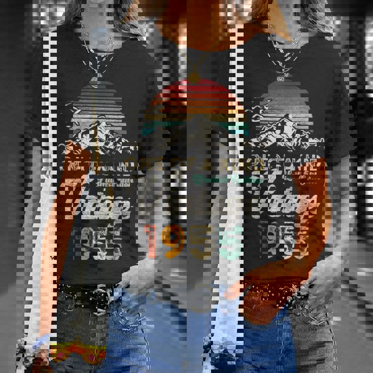 ヴィンテージ 1955 誕生日 70年 マウンテン レトロ Tシャツ 彼女への贈り物