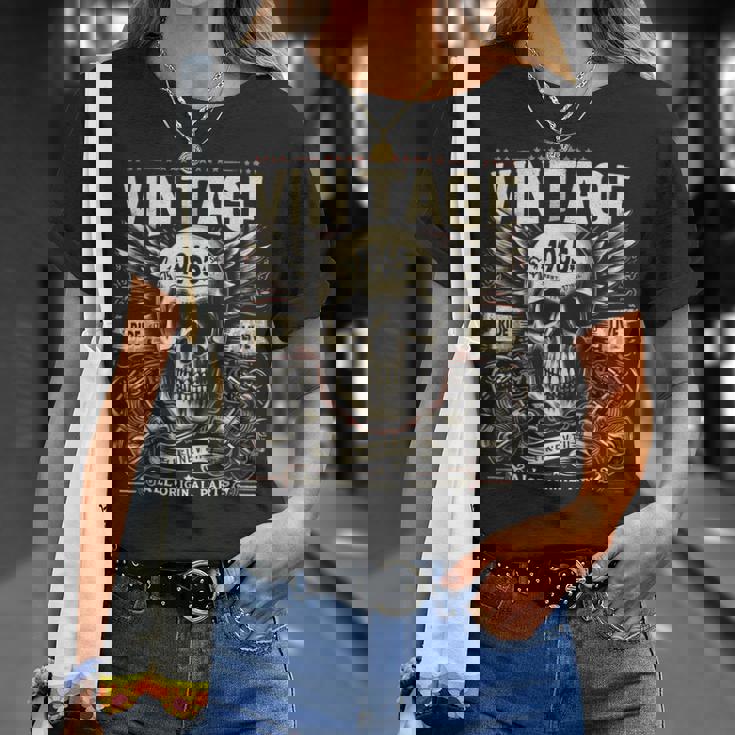 ヴィンテージ 1965 1965年誕生 誕生日 スカル バイカー バイク Tシャツ 彼女への贈り物