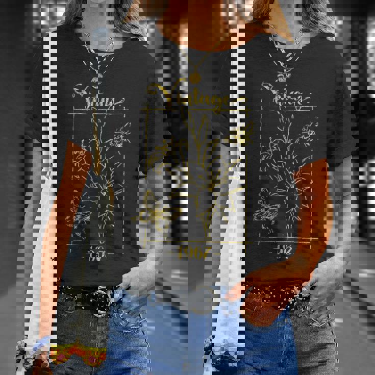 ヴィンテージ 1967 百合花 蝶 56歳 56歳の誕生日 Tシャツ 彼女への贈り物