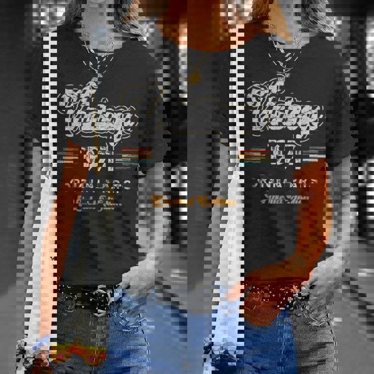 ヴィンテージ 1971 オリジナル・パーツ 限定版 54歳の誕生日 Tシャツ 彼女への贈り物