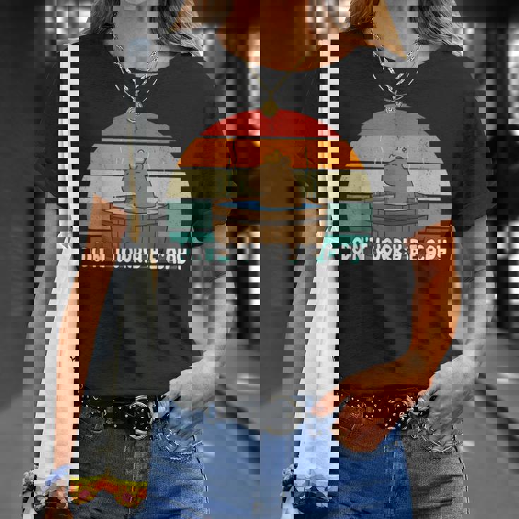 ヴィンテージ Don't Worry Be Capy Capybara Tシャツ 彼女への贈り物