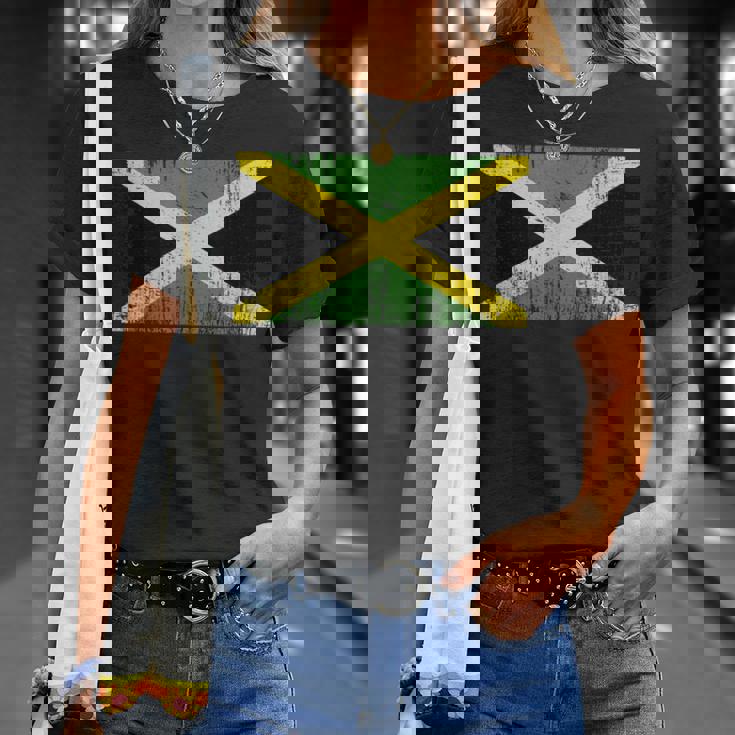 ヴィンテージ ジャマイカ バナー ファン ジャマイカ 国旗 レトロ Tシャツ 彼女への贈り物