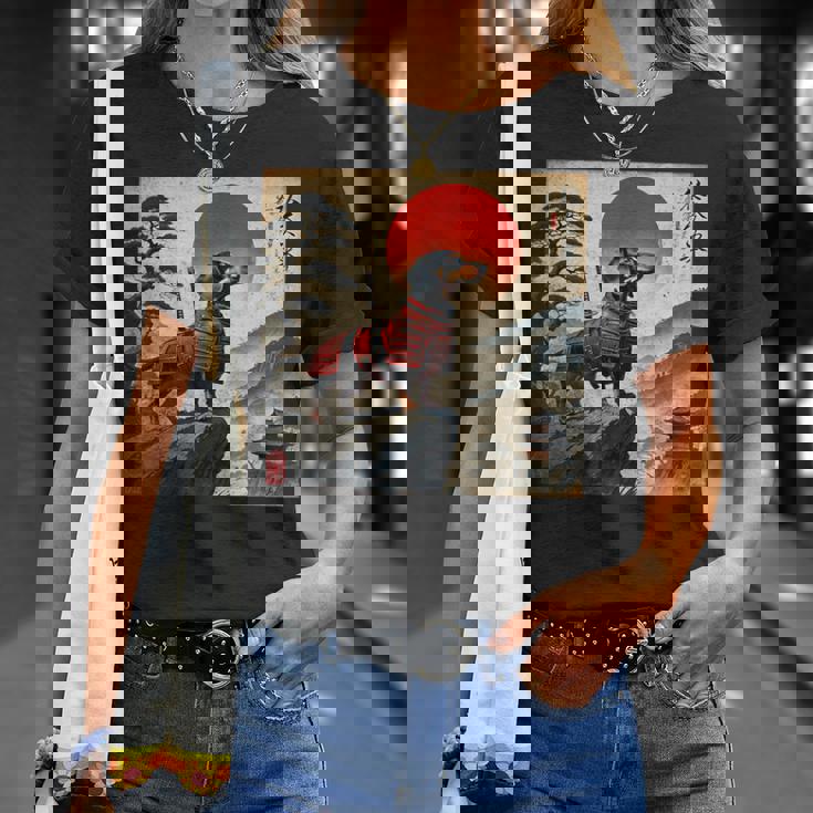 ヴィンテージ ダックスフンド サムライ ウナー 犬 日本の浮世絵 アート Tシャツ 彼女への贈り物