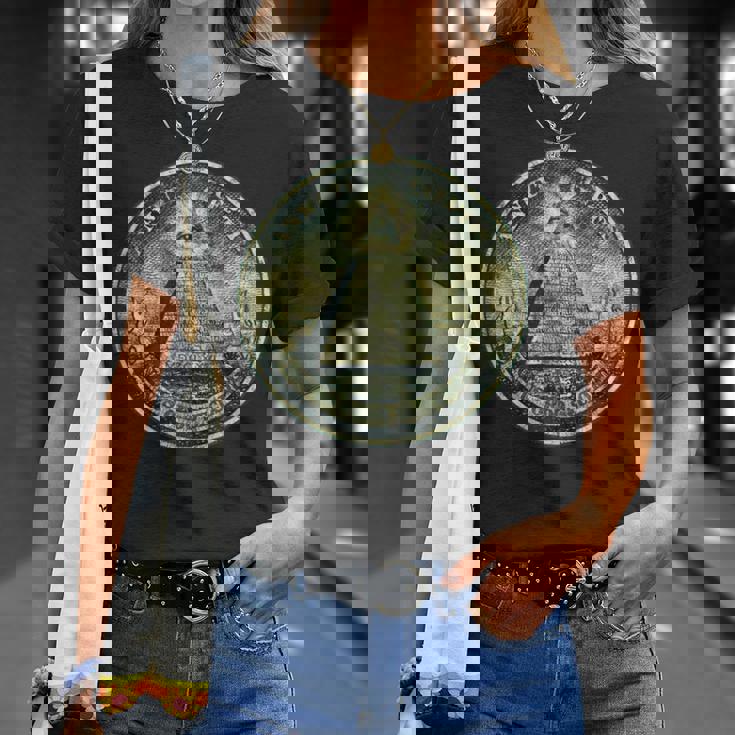 ヴィンテージ ドルビル ノート オールシーイング アイ イルミナティ Tシャツ 彼女への贈り物