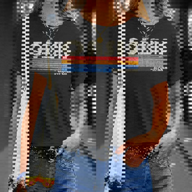 ヴィンテージ レトロ 70年代 80年代スタイル オアシスの故郷、Ca Tシャツ 彼女への贈り物