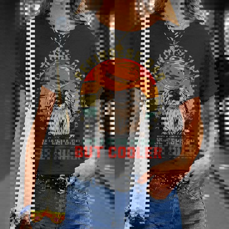 ヴィンテージ レトロ ペキニーズパパ Like Regular Dad But Cooler Tシャツ 彼女への贈り物