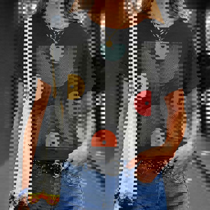 ヴィンテージ レトロレコード レコード モダンアート Tシャツ 彼女への贈り物