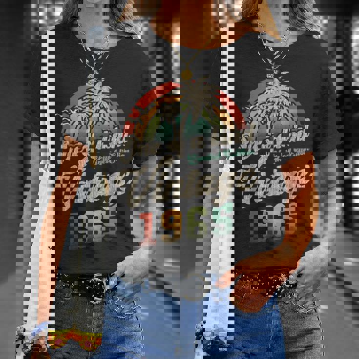 ヴィンテージ1965バースデー60年パームツリー Tシャツ 彼女への贈り物