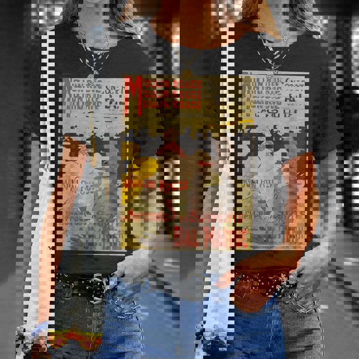 ヴィンテージポスター トゥールーズロートレック レトロtシャツ Tシャツ 彼女への贈り物