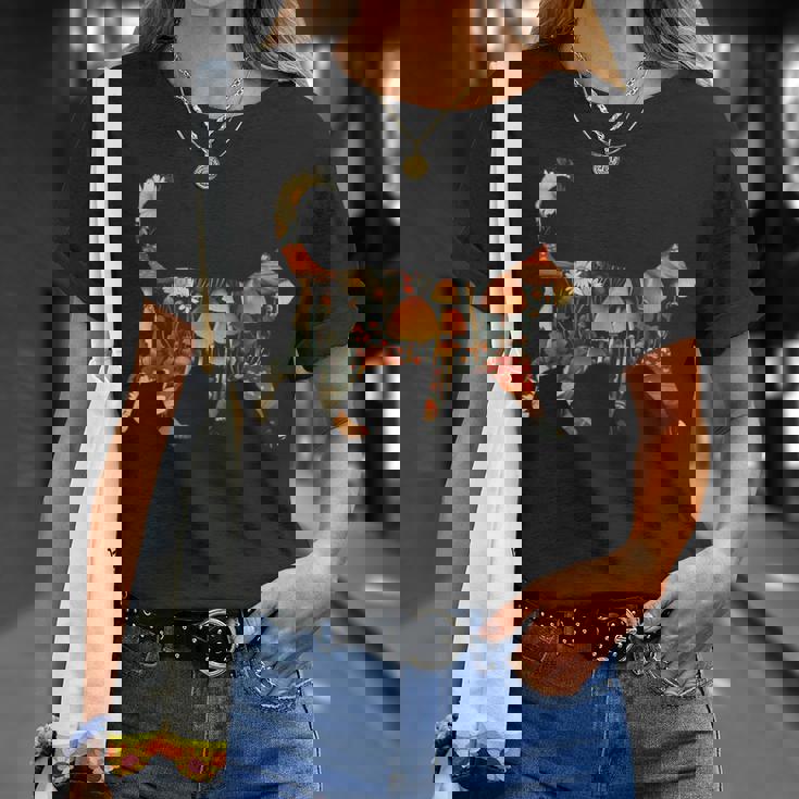 ヴィンテージ・シルエット きのこ草原 コタゴラス・キャット Tシャツ 彼女への贈り物