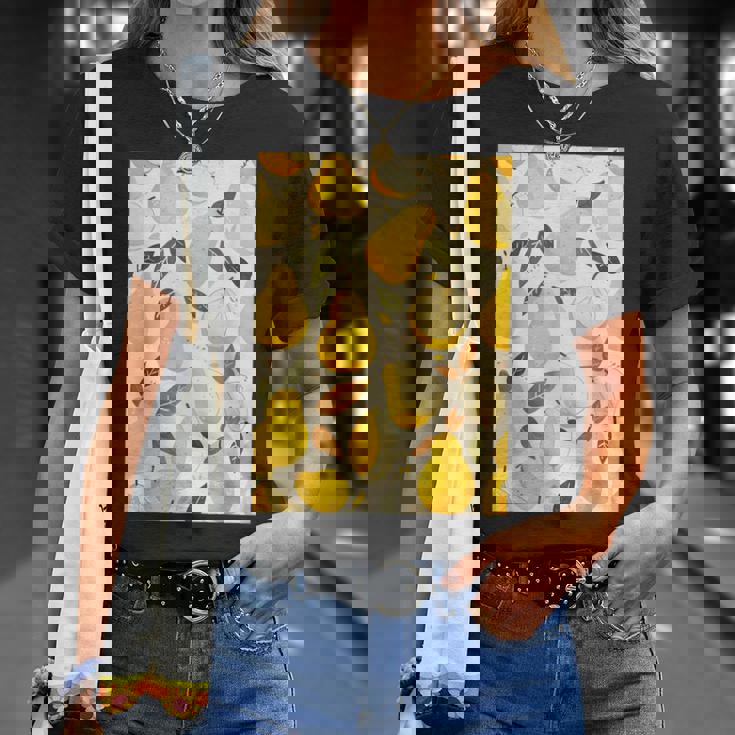 ヴィンテージ柄アート梨 Tシャツ 彼女への贈り物