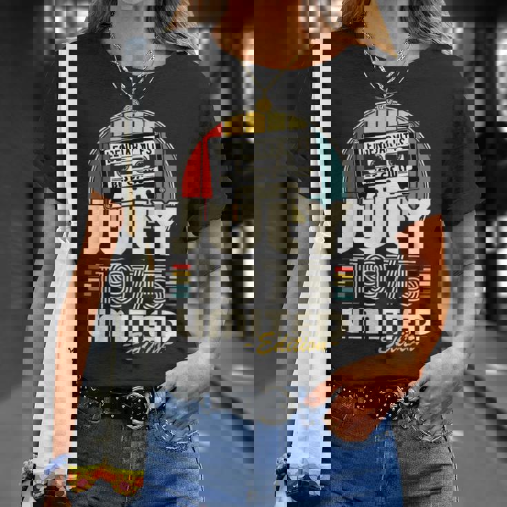 ヴィンテージ誕生日 50歳 男性 女性 1975年7月生まれ Tシャツ 彼女への贈り物