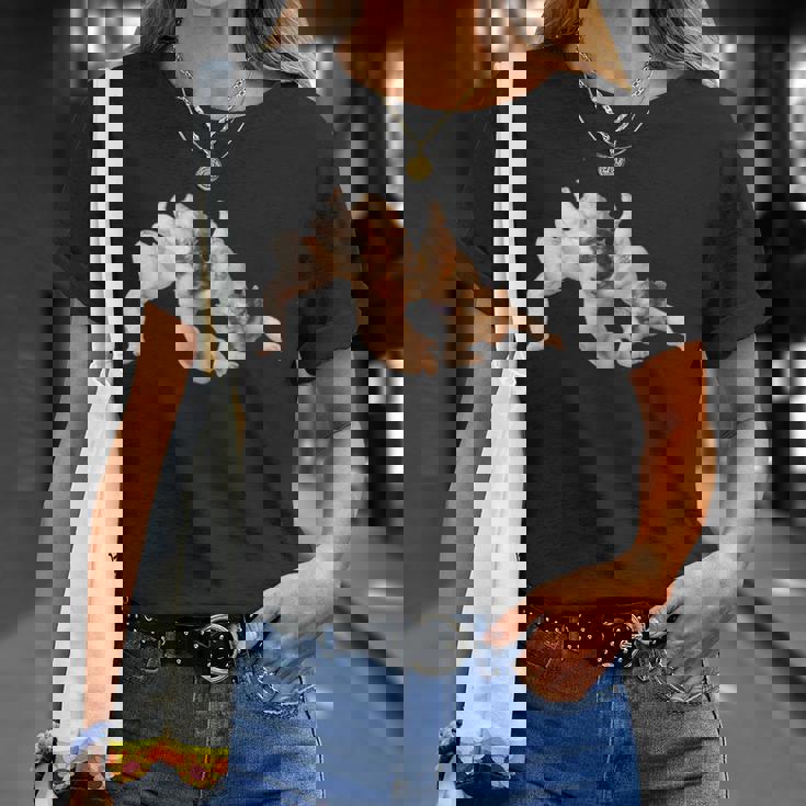 三つの天使 モチーフ、かわいいエンジェル、絵画アート Tシャツ 彼女への贈り物