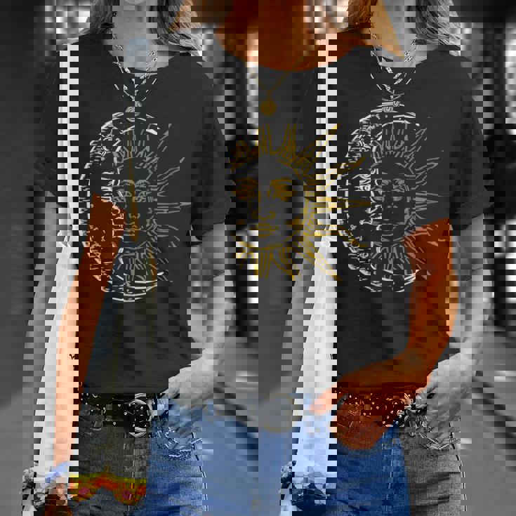 三日月 太陽 Tシャツ 彼女への贈り物