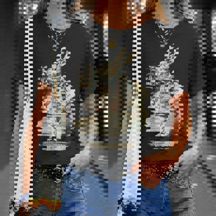 不思議の国のアリス 白ウサギ トランプデザイン Tシャツ 彼女への贈り物