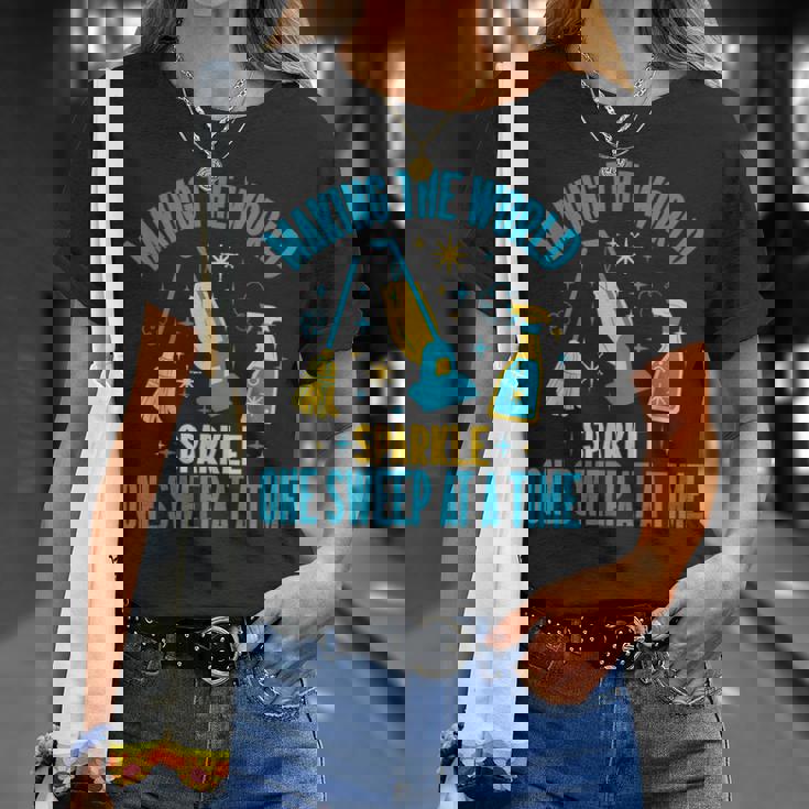 世界を一気に輝かせる 掃除に Tシャツ 彼女への贈り物