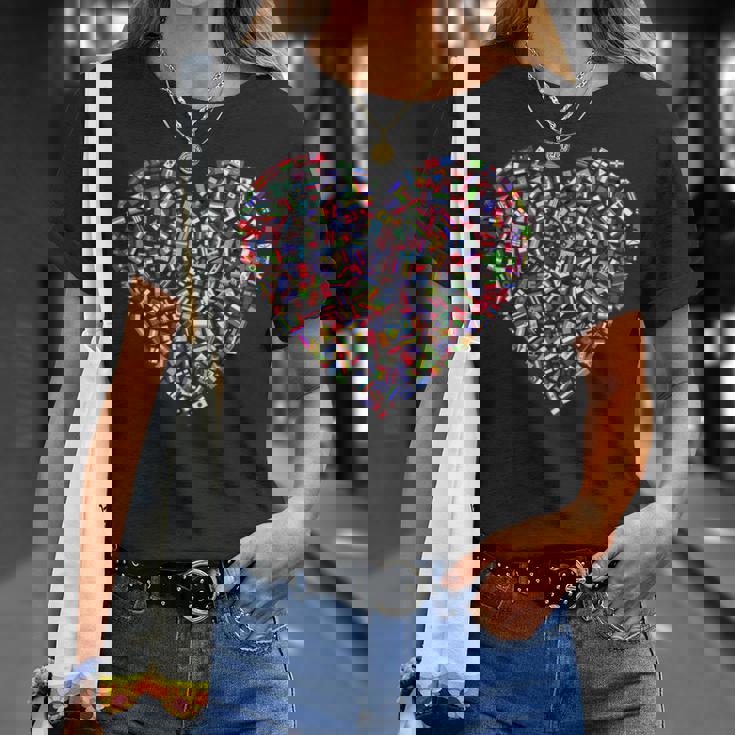 世界国旗 ハート Tシャツ 彼女への贈り物