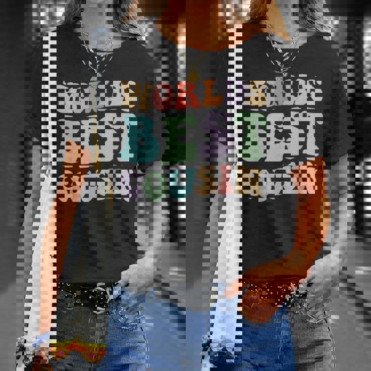 世界最高のいとこレトログラフィック – 楽しくカラフルないとこ Tシャツ 彼女への贈り物