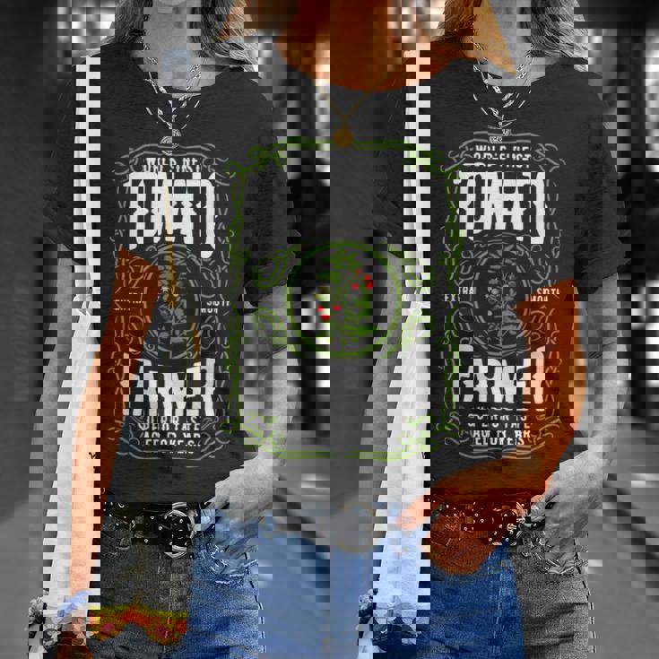 世界最高のトマト農家、面白いトマトガーデニング Tシャツ 彼女への贈り物