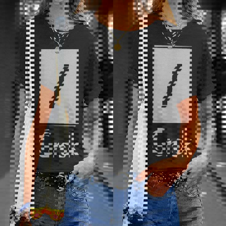 両面 Grok Ai 人工知能研究 Tシャツ 彼女への贈り物