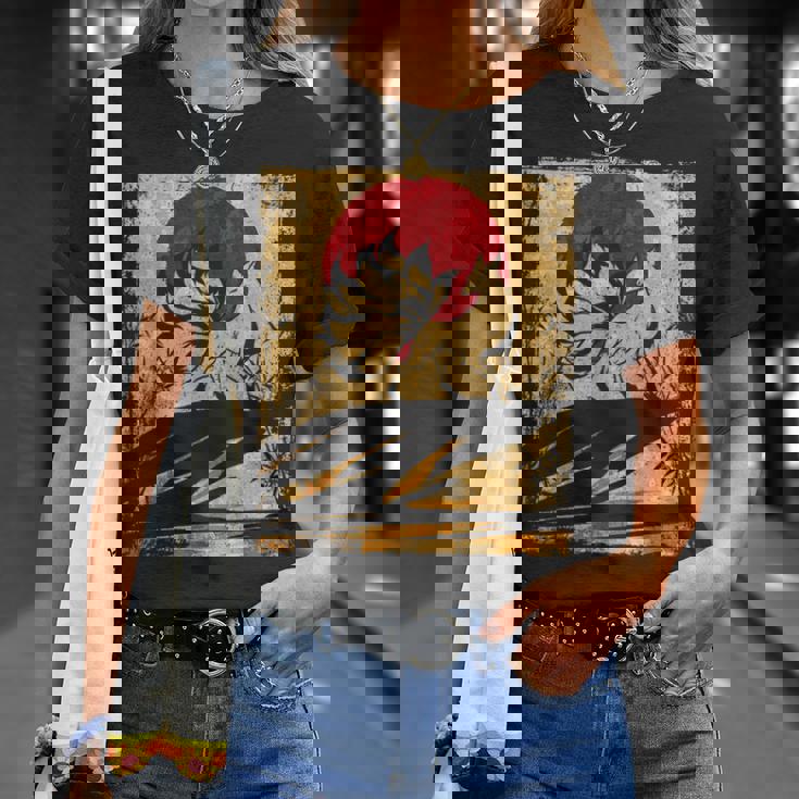 九尾の狐 日本のレトロアート Tシャツ 彼女への贈り物