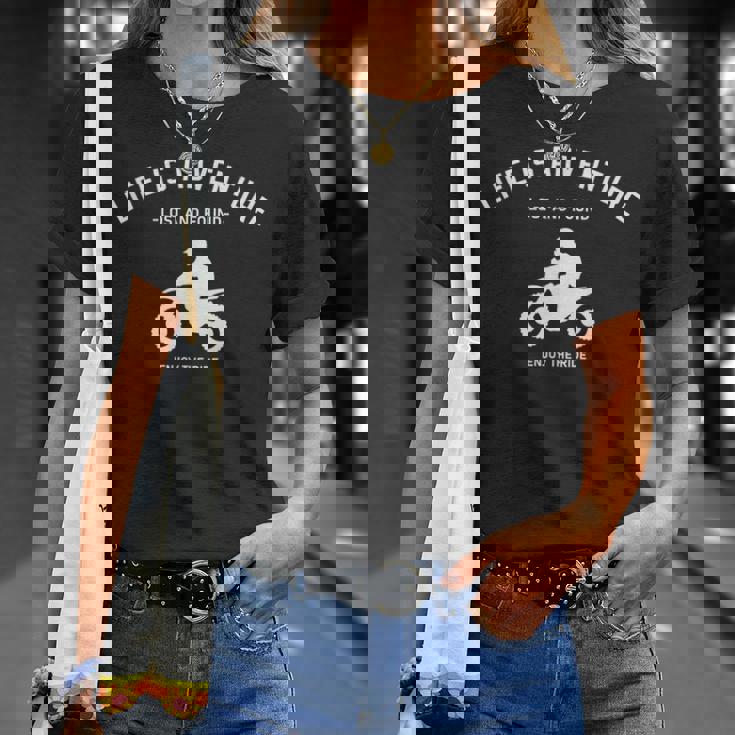 人生は冒険だ アドベンチャー バイク おしゃれ オフロード ラリー おもしろい ツーリング Tシャツ 彼女への贈り物