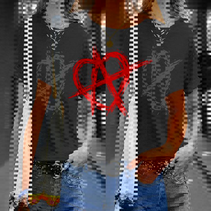 人間関係アナーキー シンボル・ロゴ Ra 恋愛関係アナーキー Tシャツ 彼女への贈り物