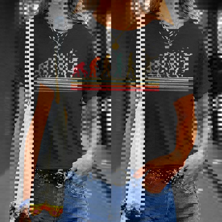 人類進化 バドミントンデザイン Tシャツ 彼女への贈り物