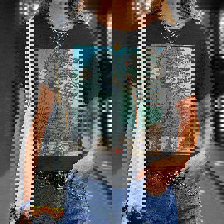 仏 大仏像 仏教 禅 瞑想 Tシャツ 彼女への贈り物