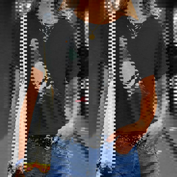 伝書鳩 鳥 動物 図 バードウォッチング 贈り物 鳥類学者 Tシャツ 彼女への贈り物