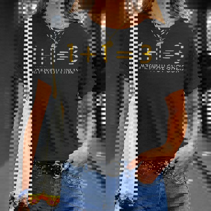 保護なしの数学 面白い楽しい Tシャツ 彼女への贈り物